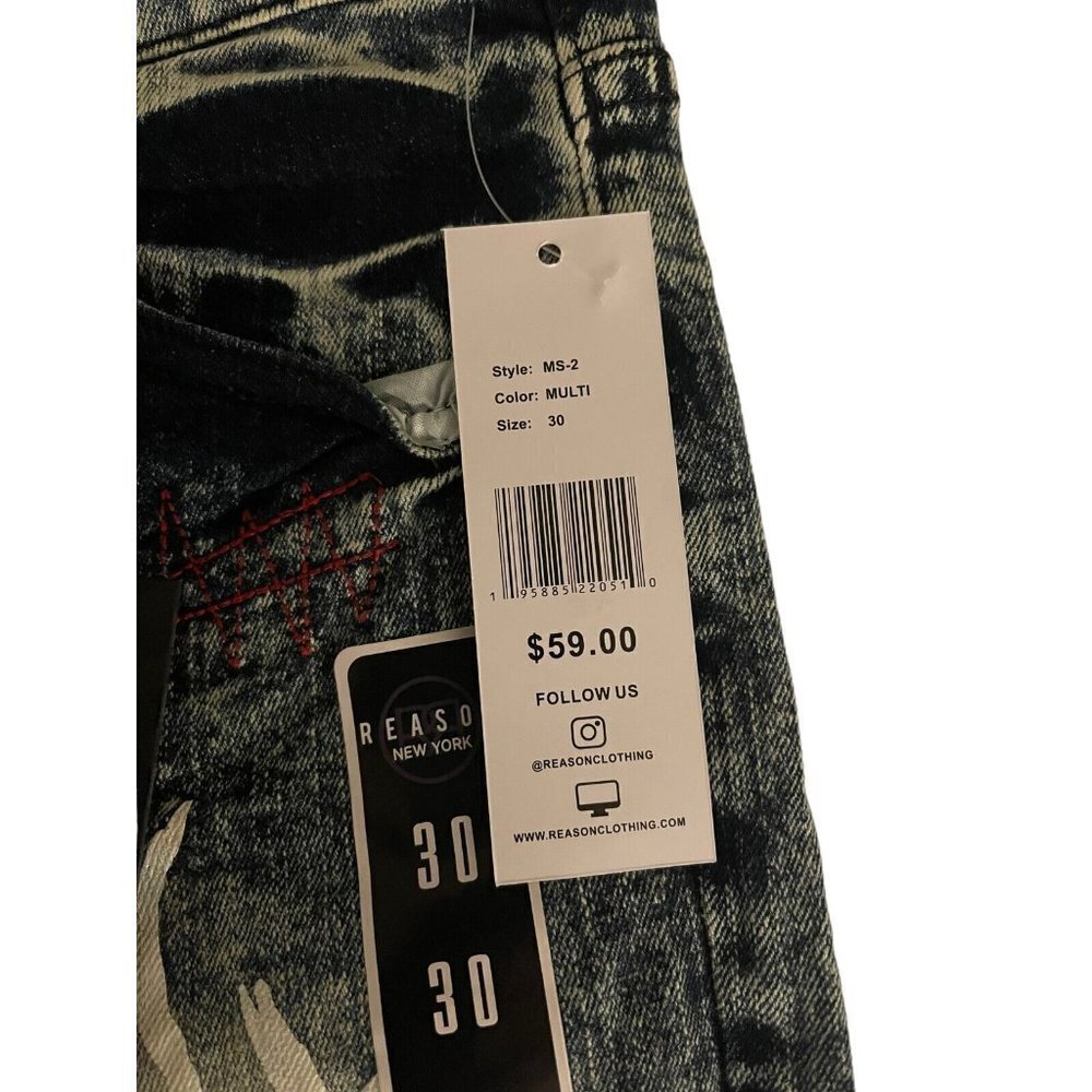 NWT Reason Skinny Jeans Move in Silence Skateboard Streetwear 30Wx32L - Picture 12 of 13